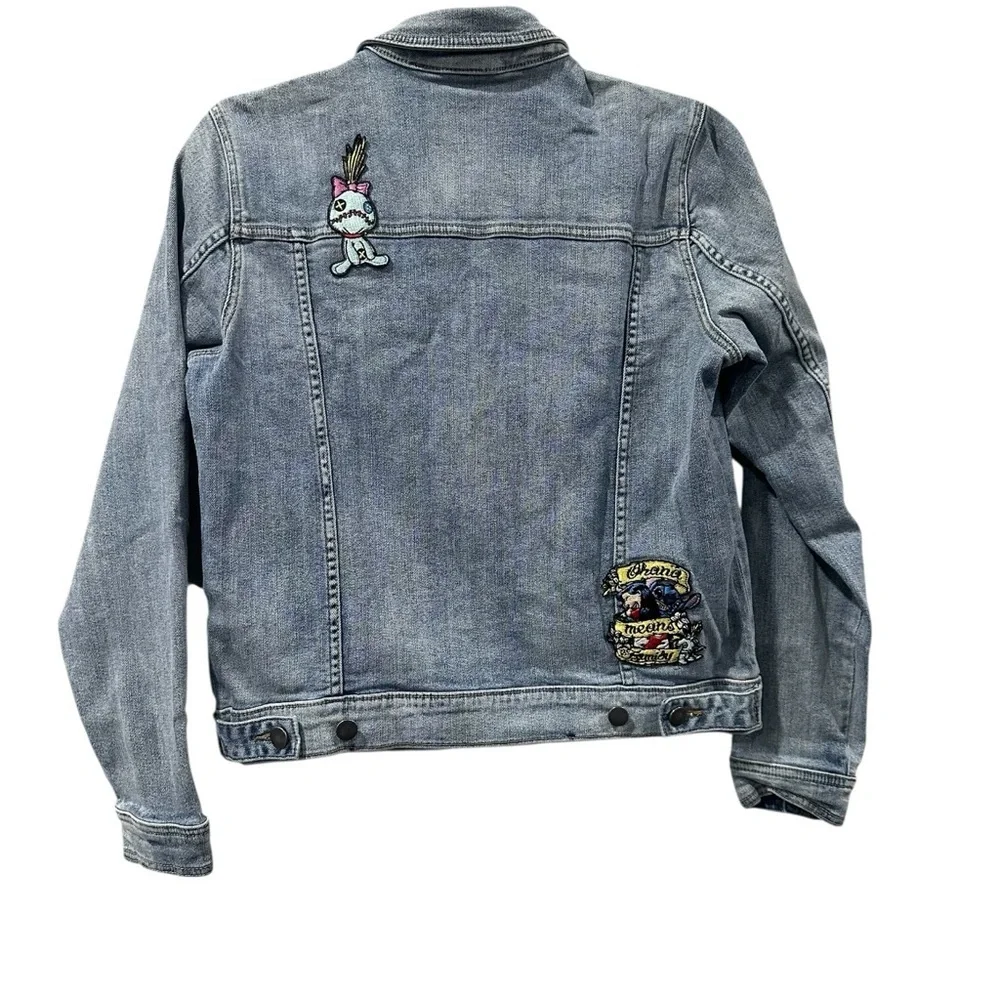 Disney Lilo & Stitch Denim Jacket, 98% Cotton / 2% Spandex, Size Small - Picture 4 of 14